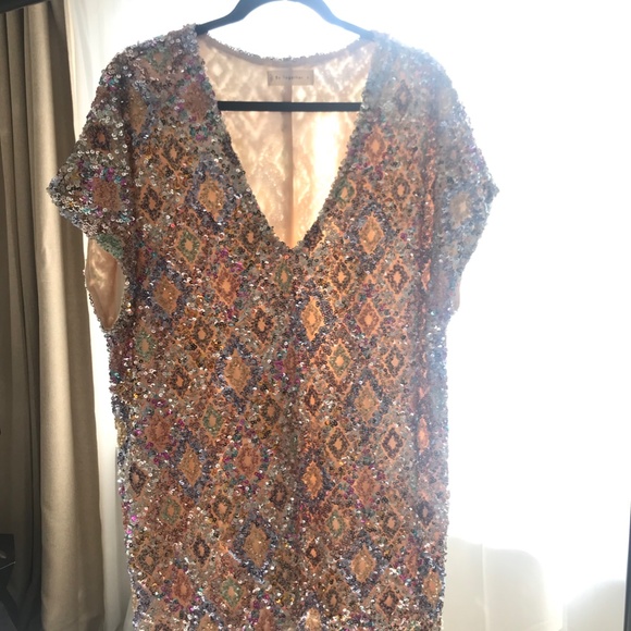 1861 | S Multicolor Short Sequin Dress - Picture 3 of 5